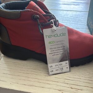 Hey Dude Red Boots Comfortable and Stylish
